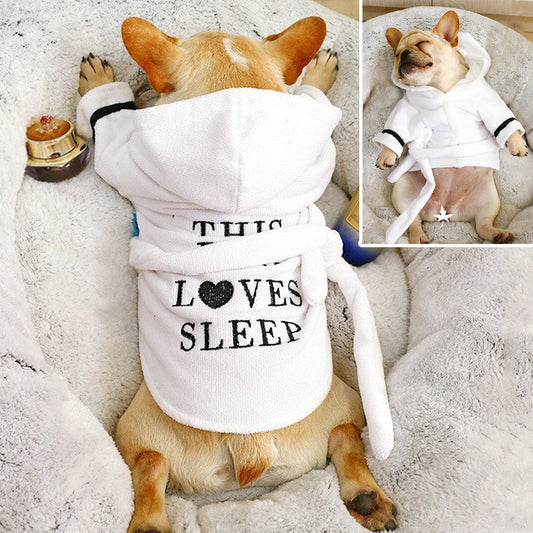 This Dog Loves Sleep Dog Robe