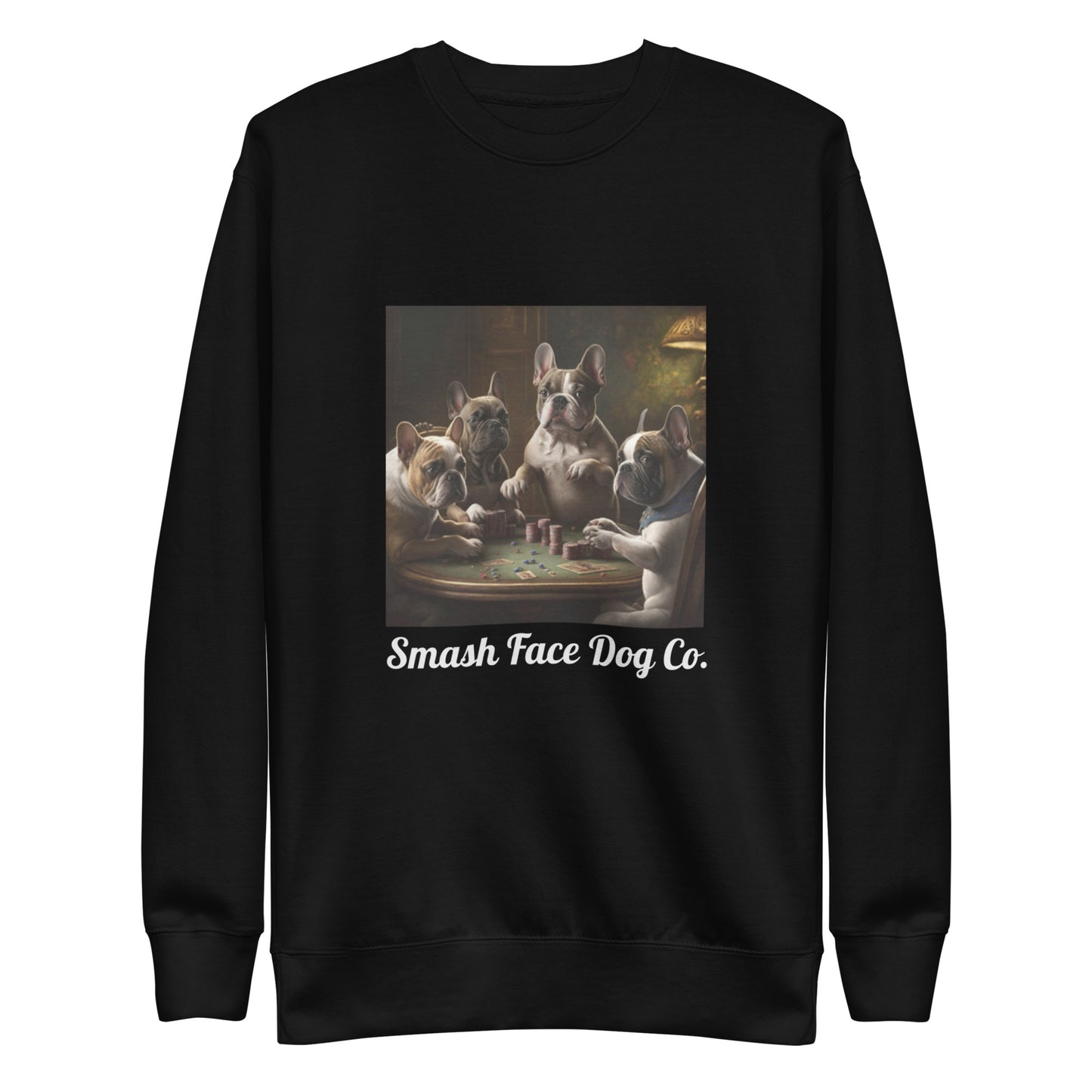 Frenchies Playing Poker Crew Neck