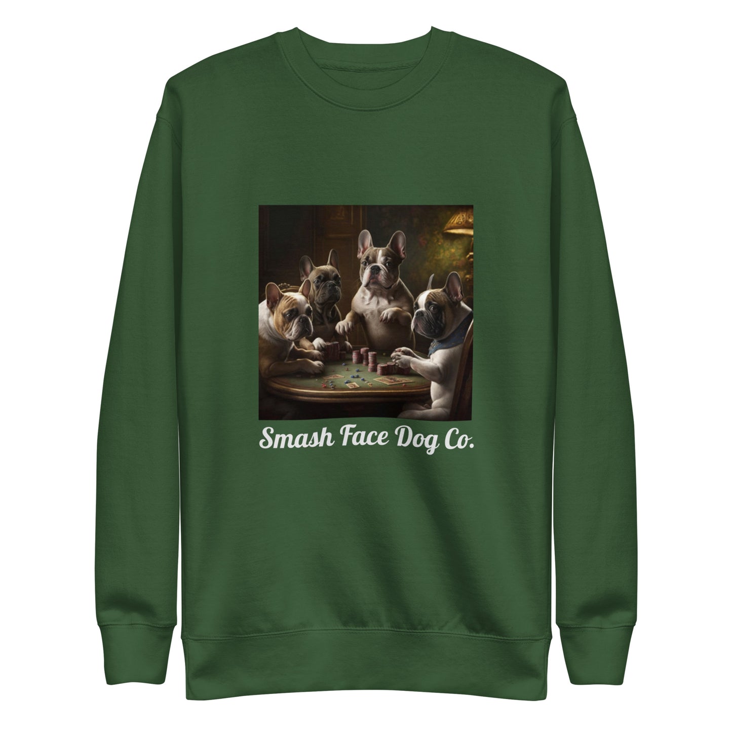 Frenchies Playing Poker Crew Neck