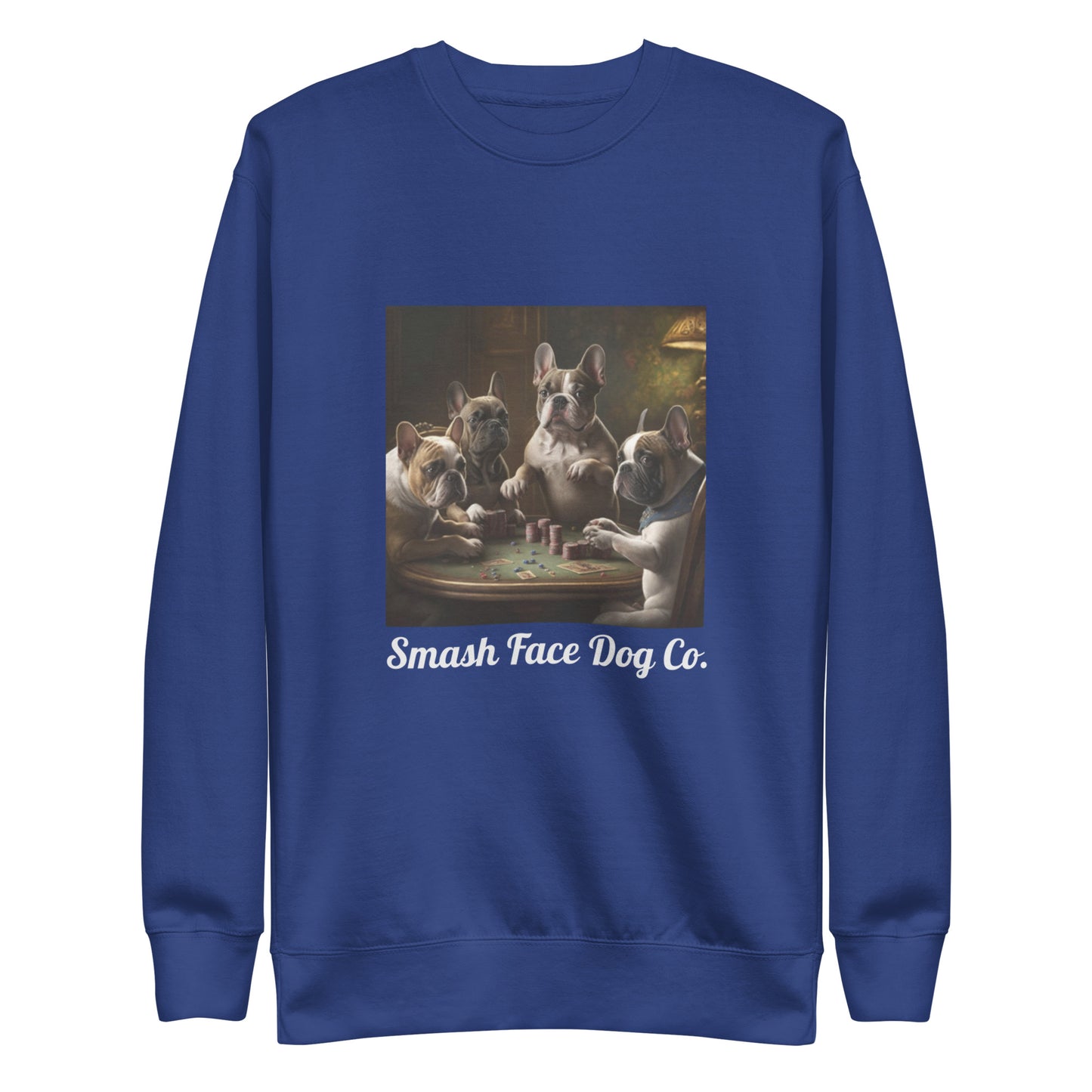 Frenchies Playing Poker Crew Neck